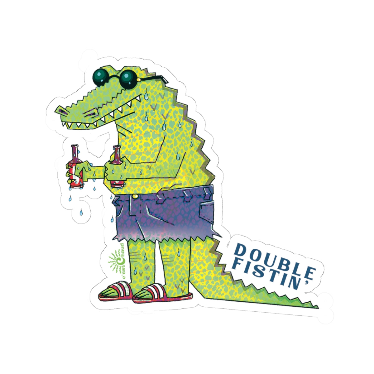 Gator Got Two Beers Sticker