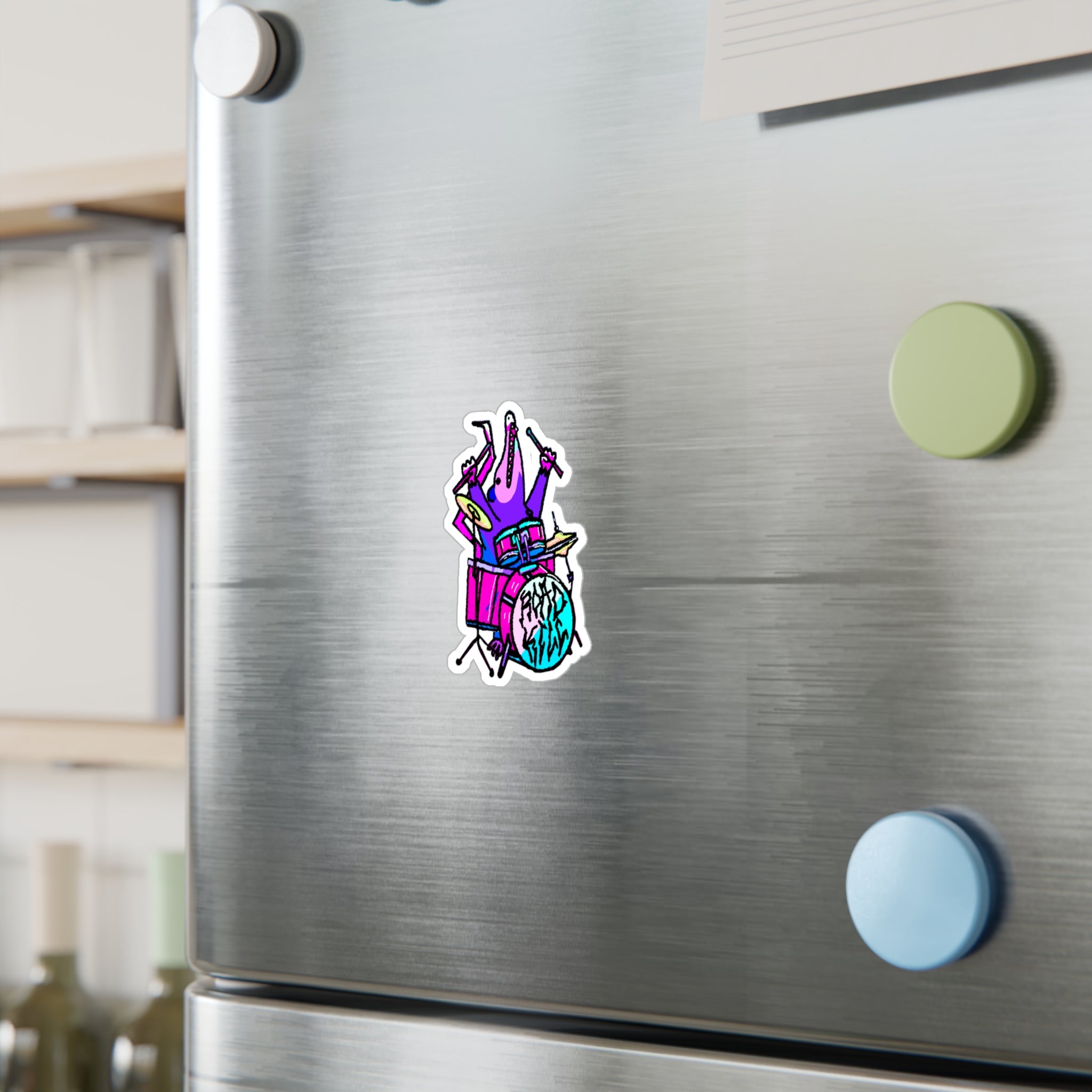 Drummer Possum Sticker