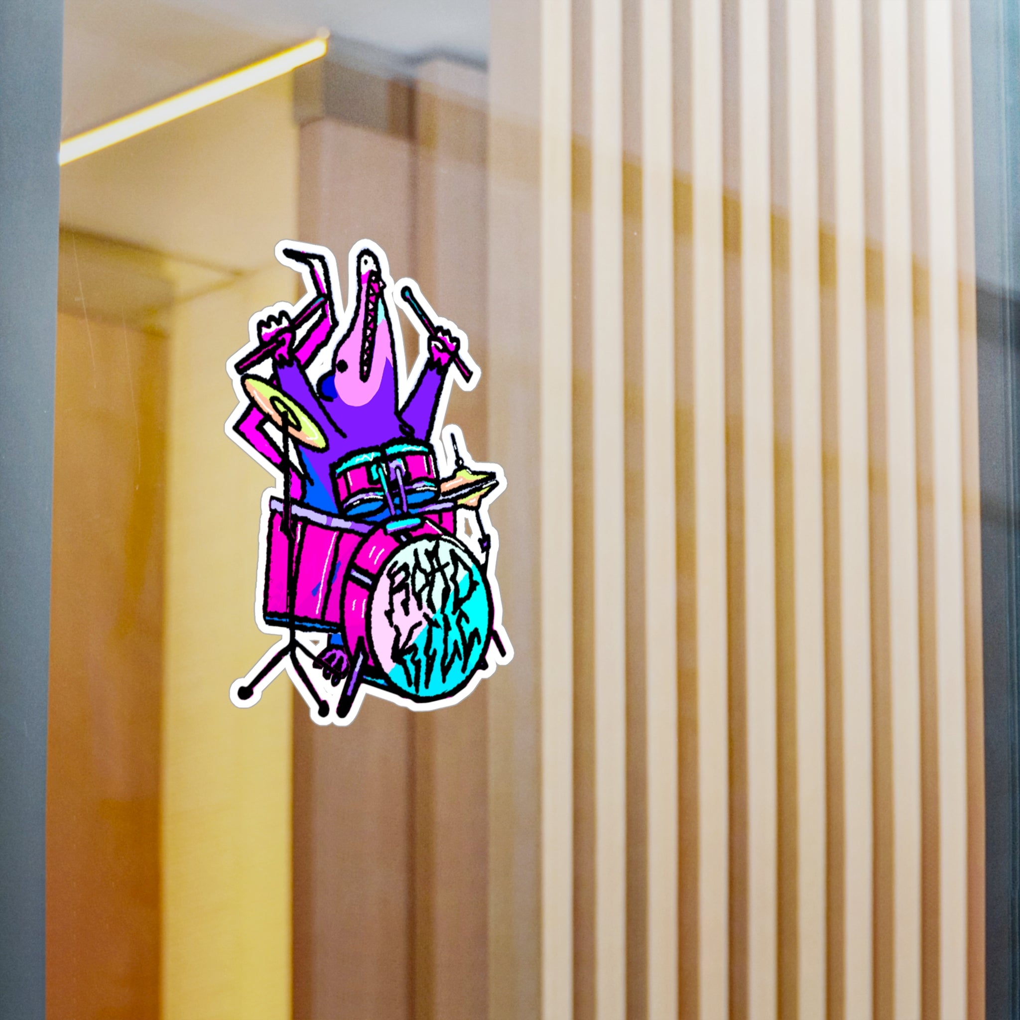 Drummer Possum Sticker