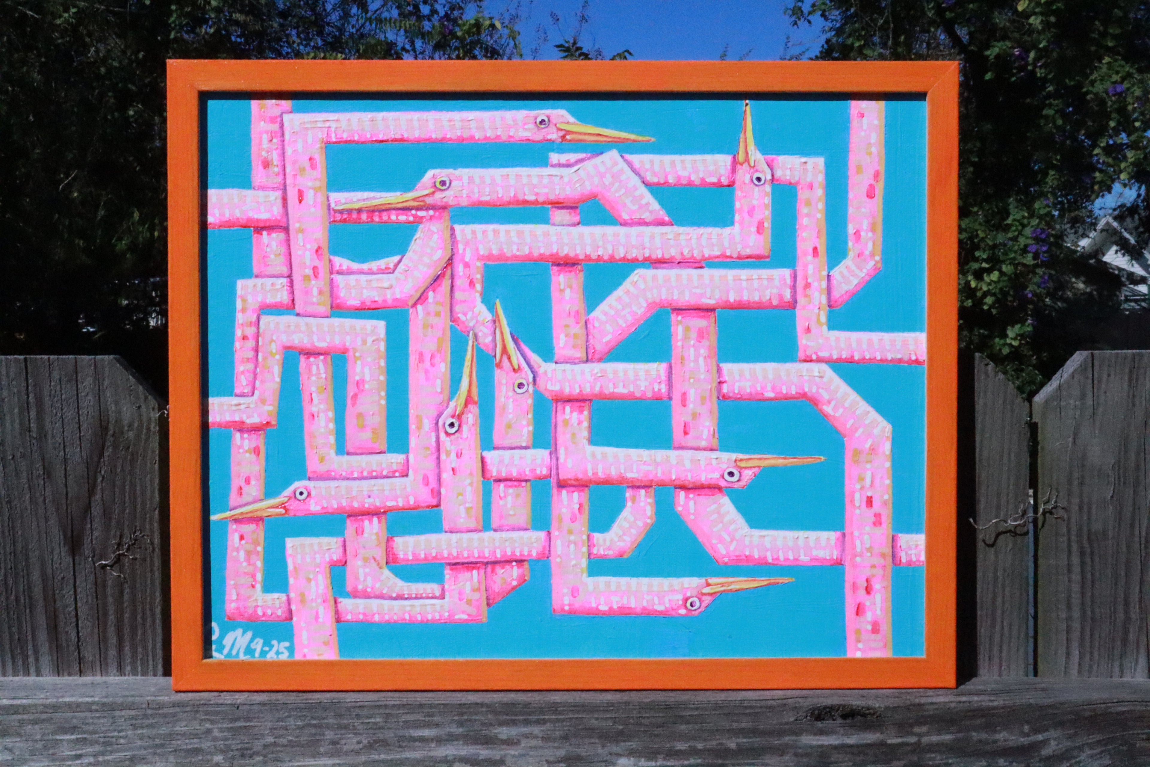 Twisty Birds Painting